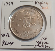 1979 Regina Commemorative Dollar - RCMP 1st Police Station Token Sask. #SK42 Ni