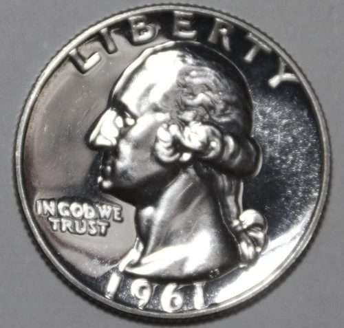 1961-P Washington Quarter - Proof - #9979D - Stock Photo