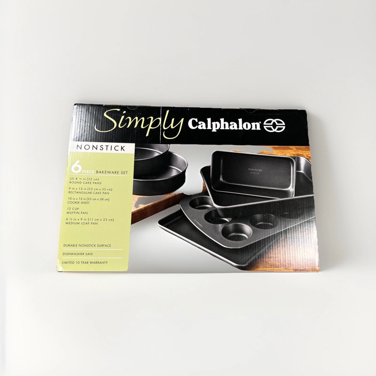Simply Calphaon Bakeware Set Nonstick 6 Piece Cake Pan Cookie Loaf Muffins NEW
Opens in a new window
