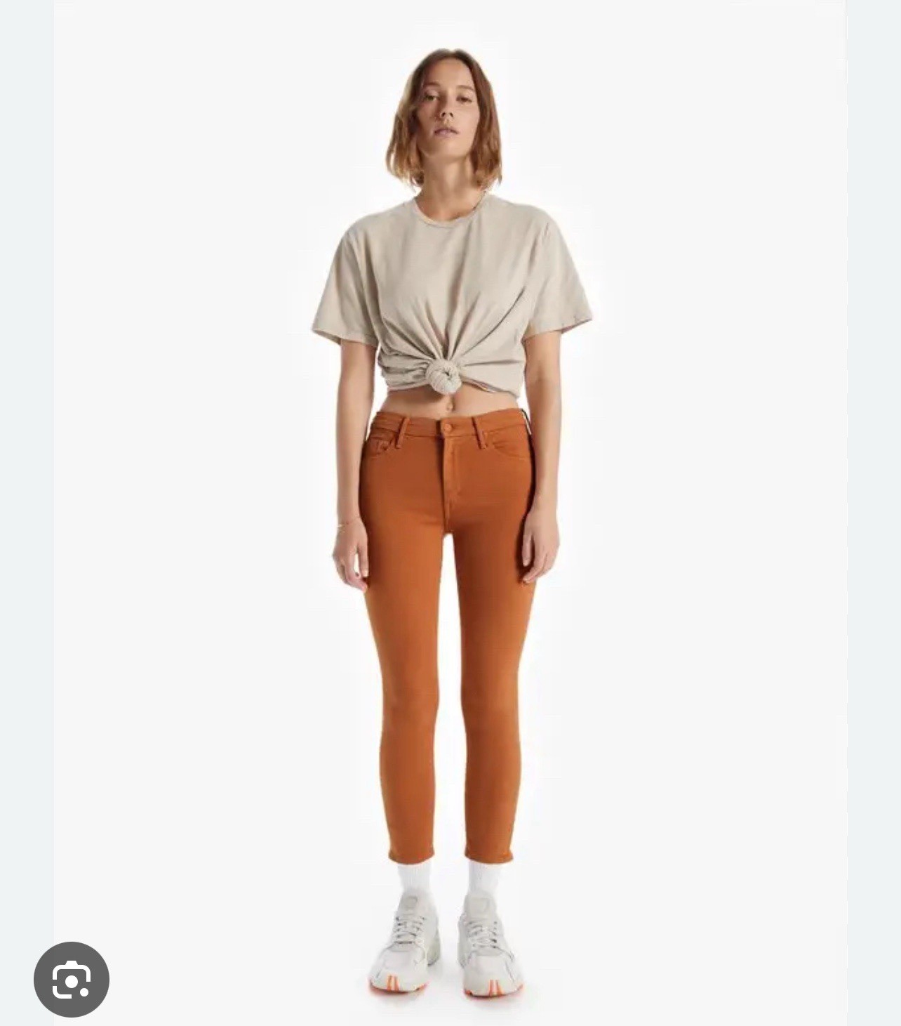 Mother Jeans The Looker Crop Play Date Brown Size 28