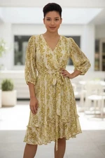 NWT Simply Vera Vera Wang Women Yellow/gold dress 3x Petites