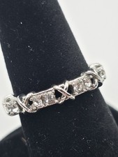 Designer Channel Set CZ Band Ring Size 9 Eternity Band