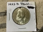 1953-D Franklin Half Dollar 90% fine silver ungraded and uncertified