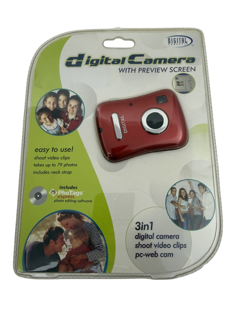 Digital Concepts NEW Kids Youth 3in1 Digital Camera Video Clip Camcorder SEALED