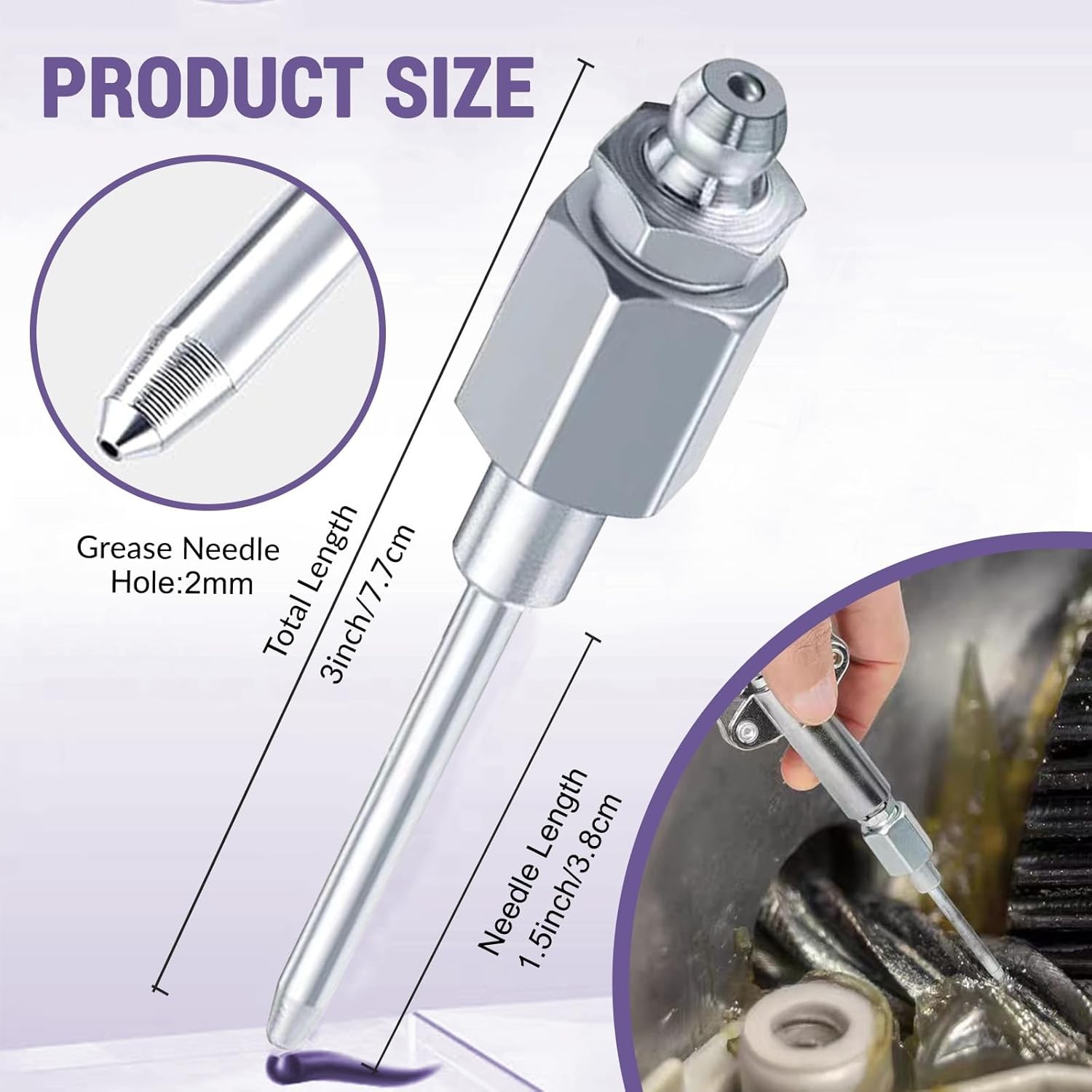 Grease Gun Accessory Kit Dispenser Nozzle Coupler Adapter Hose Fitting Cleaner