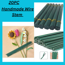 Green Artificial Flower Stems Floral  DIY Sticks  Crafts And Decor