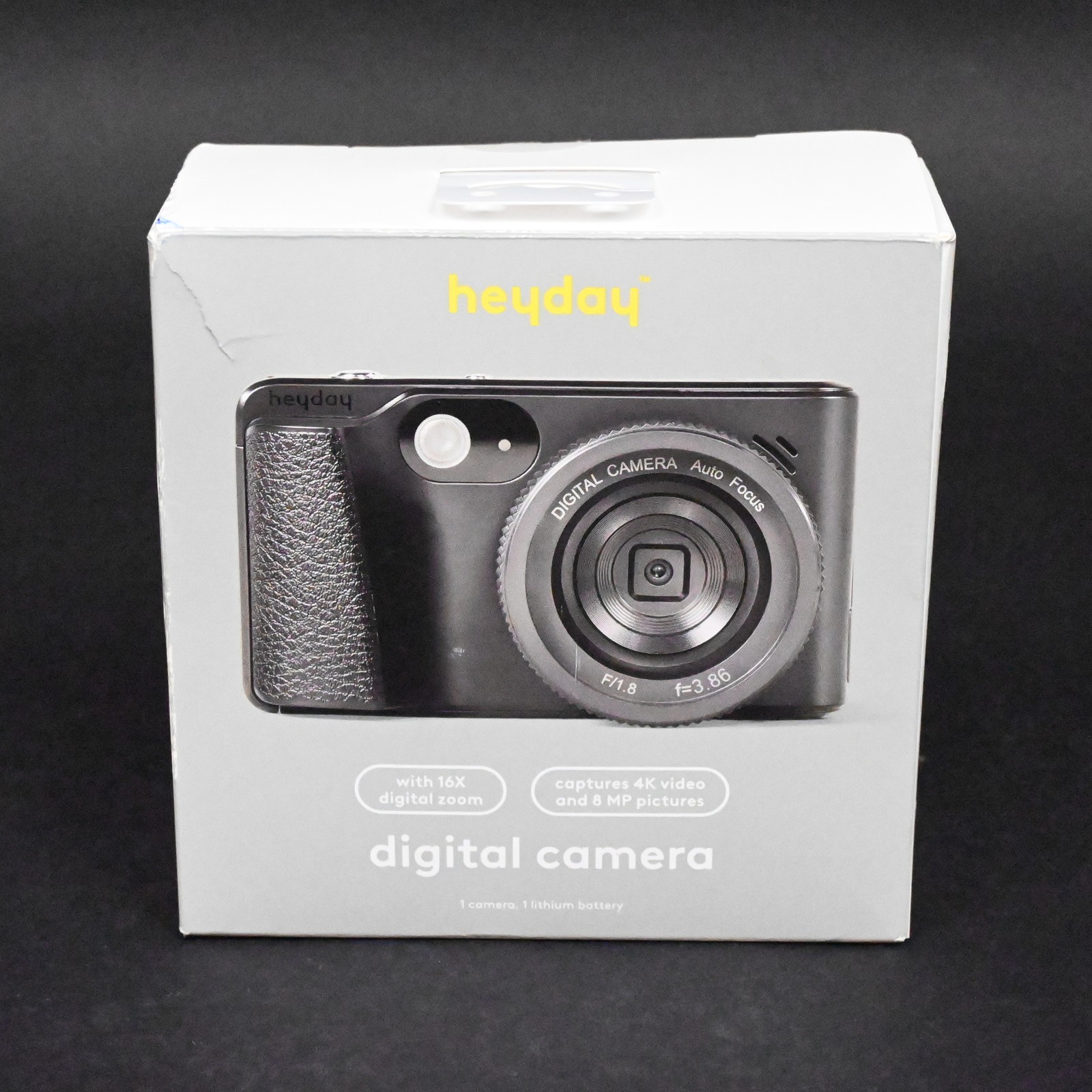 heyday 8MP 4K Digital Camera Compact Point-and-Shoot Black - Open Box