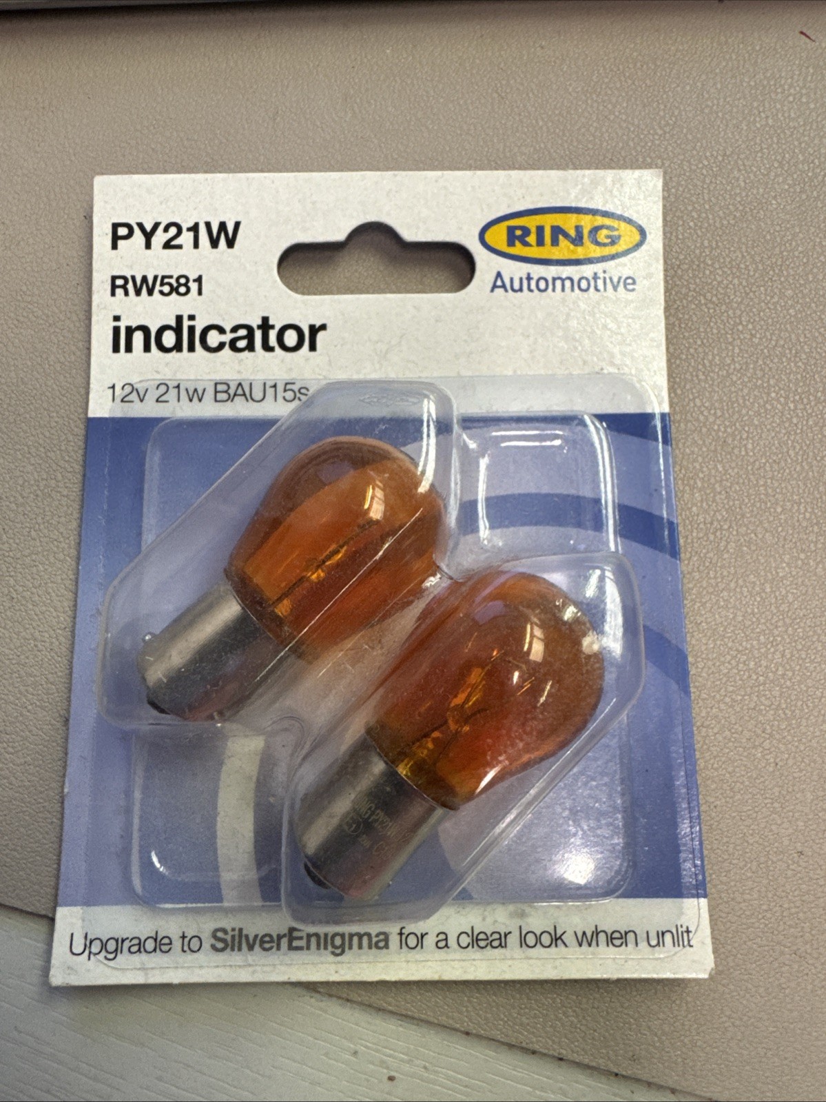 12v 21w Osp Bau15s Ind (Amb) (X2) RW581 Ring Automotive Genuine Quality Product