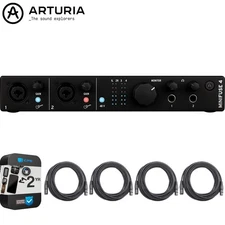 Arturia MiniFuse 4 4x Input USB-C MIDI Audio Interface w/ 2 YR Warranty Bundle