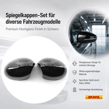 2x BMW MINI R56 R55 Spiegelkappen, Rechts+Links, Glanz Schwarz