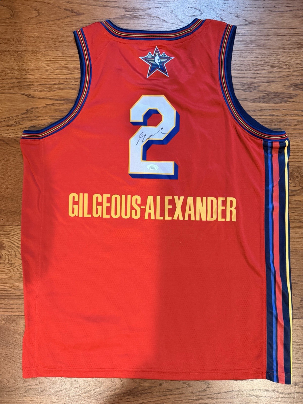 Shai Gilgeous Alexander Autographed Signed Oklahoma City Thunder All Star Game Jersey Oklahoma City MVP JSA COA 