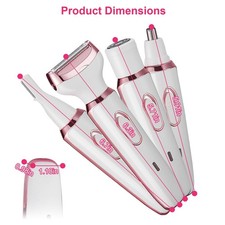 4 In 1 Electric Razor for Women Painless Grooming Kit Eyebrow Nose Hair 4.21 per gallon