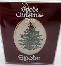 Vintage Spode Christmas Tree 1999 Oval ORNAMENT With Box