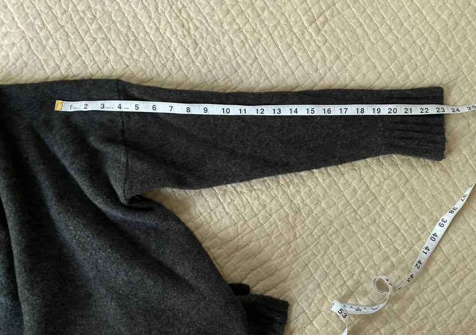 J Crew Grueso Cuello Redondo Gris Mezcla de Lana de Alpaca Túnica De Gran Tamaño Para Mujer M Suéter Foto 3 de 4