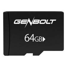 GENBOLT Speicher TF Karte 64GB für Überwachungskamera Aufnahme schwarz 