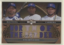 2013 Triple Threads Relic Combos Sepia 23/27 Jose Bautista Edwin Encarnacion s7f