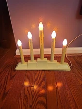 Vintage Candolier Drip Candle Electric Candelabra Christmas 5 Lights Christmas