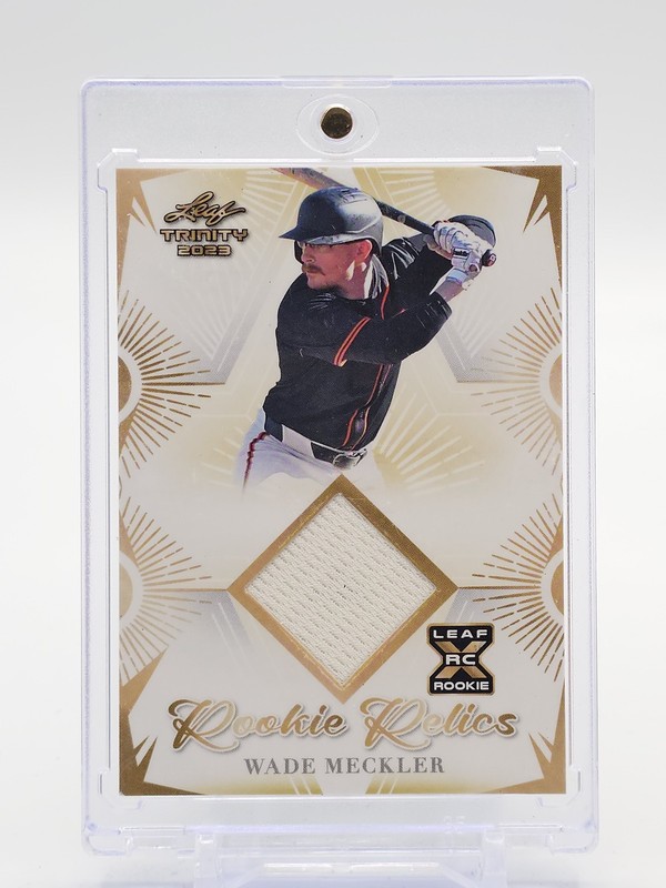 WADE MECKLER 2023 LEAF TRINITY ROOKIE RELIC PATCH #RR-49 GIANTS Q7420