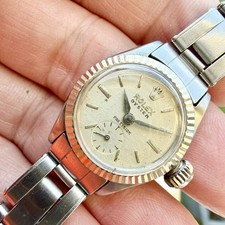 Vintage ROLEX Oyster Precision 6525 14K/SS Women’s 22mm Watch W/Extras! SERVICED