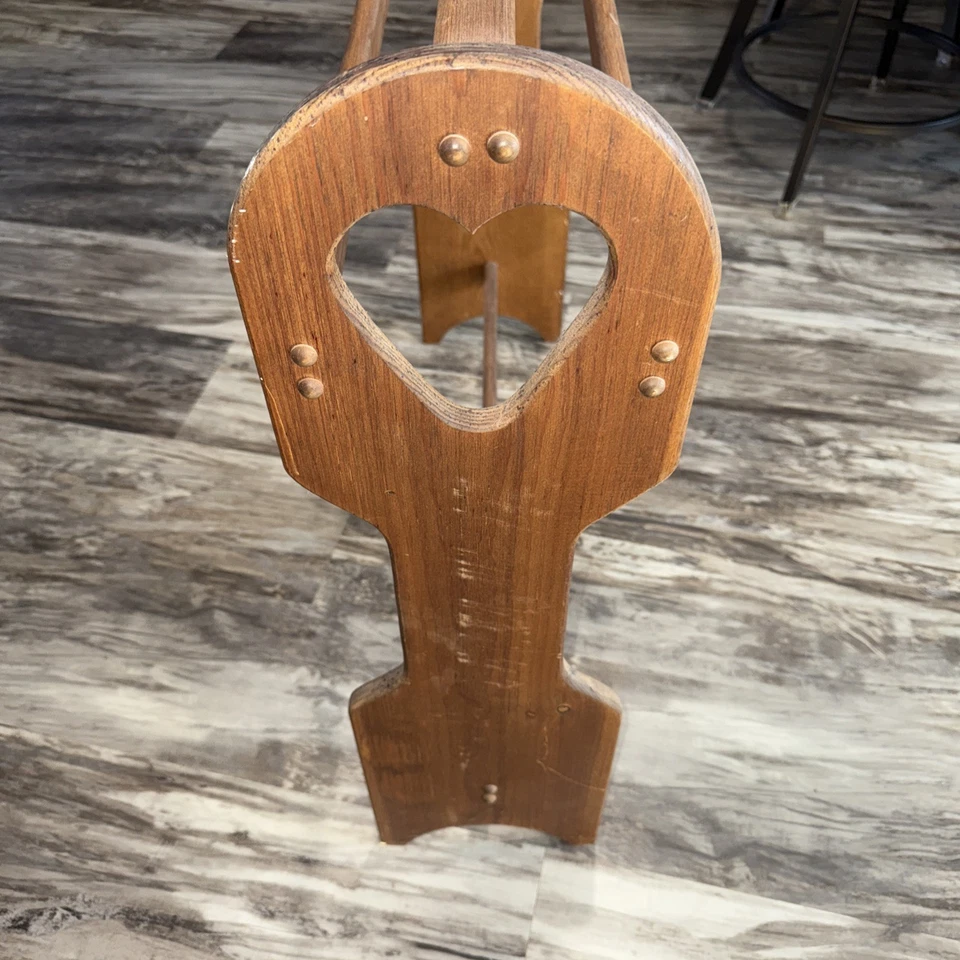 Manta acolchada de madera vintage soporte country cottagecore corazones abuela en niveles Foto 2 de 4