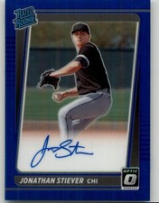 2021 Donruss Optic Jonathan Stiever Rookie Signatures Blue #RRS-JS /75 White Sox