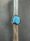 11.2g VTG Navajo Sterling Silver 925 Turquoise Ring Size 7.25 Jewelry Lot A