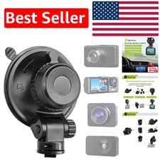 Compact Suction Cup Mount for Dash Cameras - Easy Install  Secure Hold
