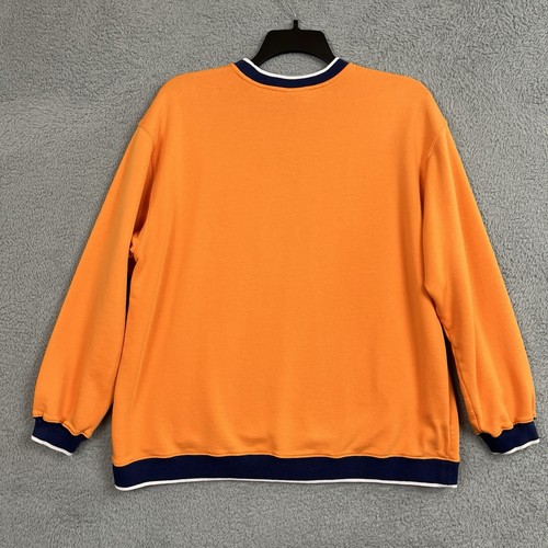 Nike Sweatshirt YOUTH XL 16/18 Orange Blue Arch Logo Center Swoosh Crewneck Y2k - Picture 2 of 24