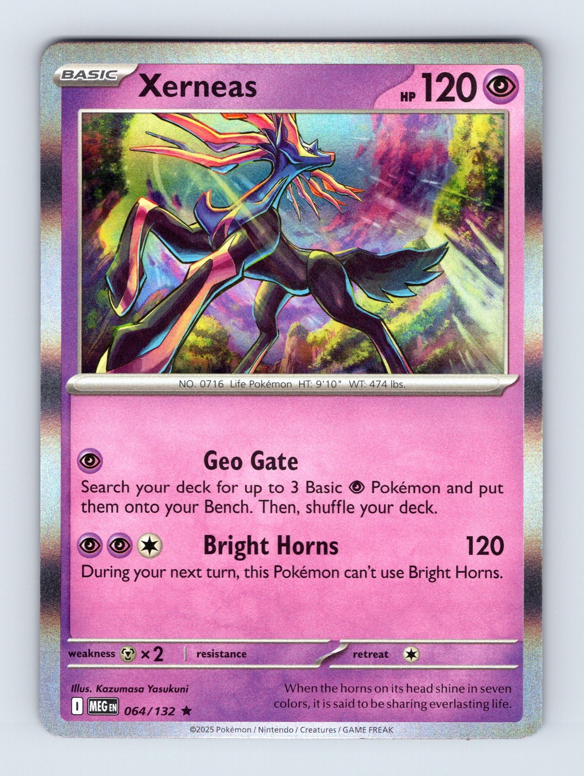 Xerneas - Mega Evolution 064/132 - Holo Rare - NM - Pokémon TCG
