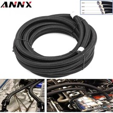 An6 An8 An10 An12 Ptfe E85 Fuel Line Hose Nylon Braided 3.28ft 10ft 20ft 30ft
