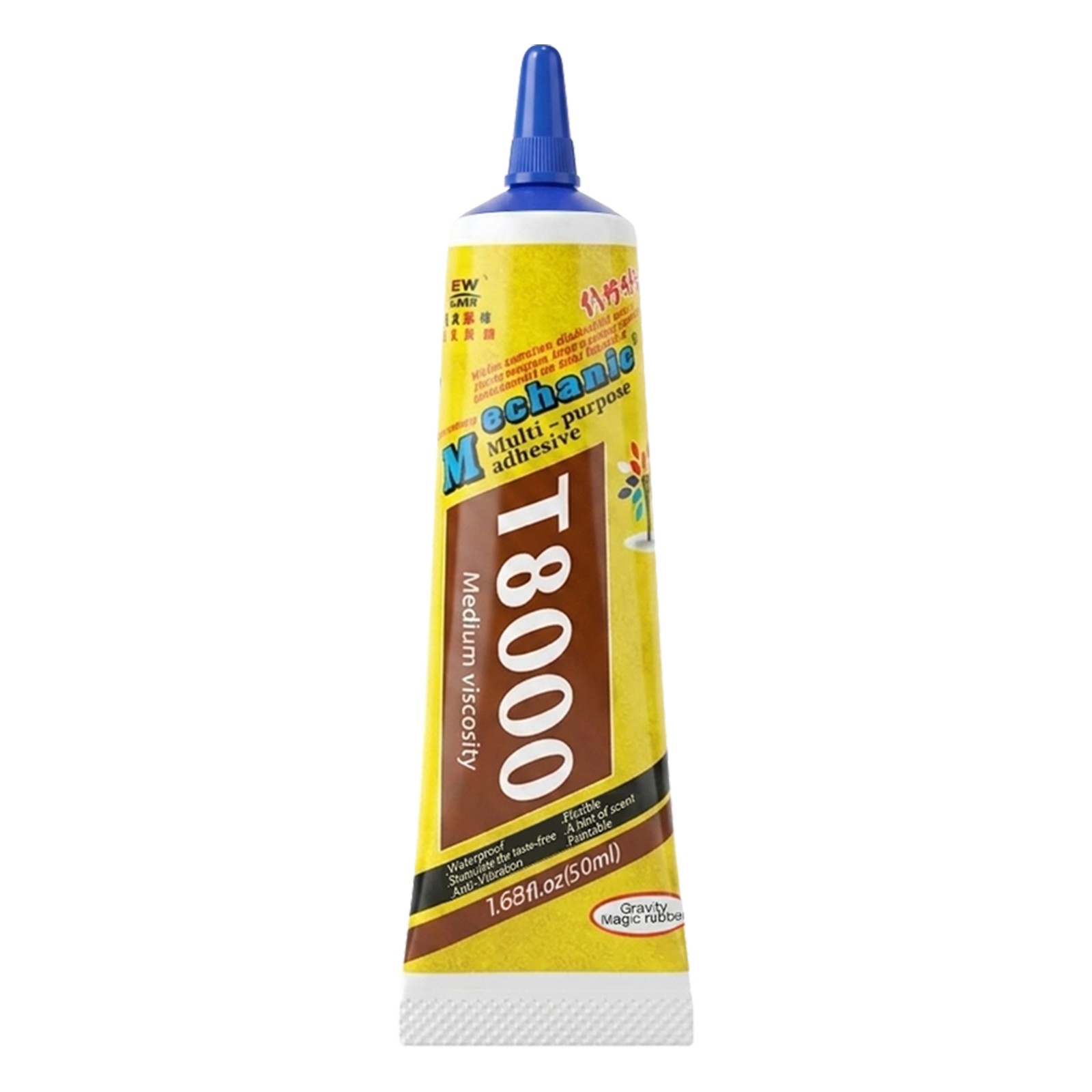 Colle T8000 Avizar Haute Résistance Écran LCD et Vitre Arrière Jaune 50ml