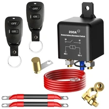 Side Post Remote Battery Disconnect Switch 12V 200A, Battery Cut off Switch Upgr