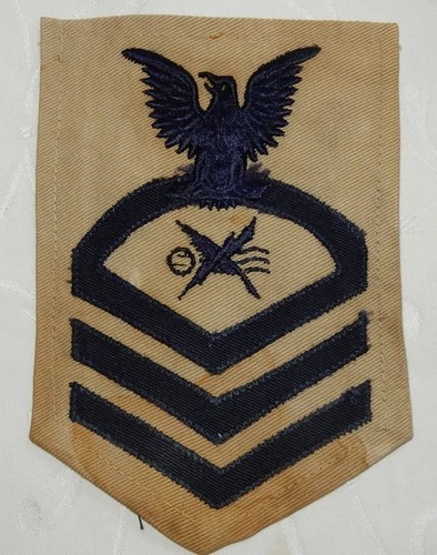 WW2 USN NAVY CPO RATE PATCH TELEMAN CHIEF PETTY OFFICER USA MILITARY BADGE