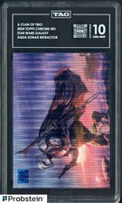 2024 Topps Chrome #81 Star Wars Aqua Sonar Refractor A Clan of Two TAG  10