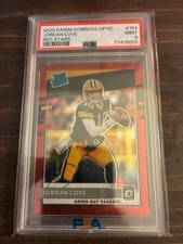 2020 Panini Donruss Optic Jordan Love #154 Rated Rookie Red Stars PSA 9 Packers