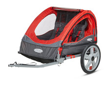 Take 2 Double Seat Bike Child Trailer, Max Weight 80 Lbs., 5-Point Harness, Fold