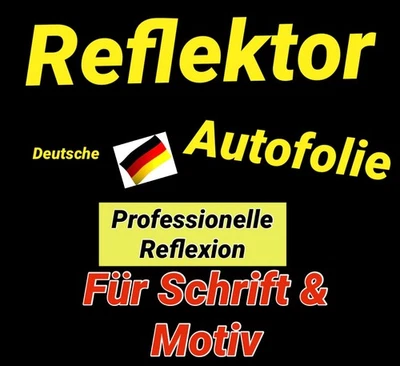 Wunschtext Wunschbild aus REFLEXFOLIE individuell für Auto Schaufenster Werbung - Bild 1 von 3