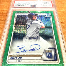 Bobby Witt Jr. 2020 Bowman Chrome Mega Box Green Refractor Auto /99 PSA 10🔥🔥