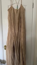 Zara XL, Maxi Dress BNWT, Stunning Soft Gold Colour