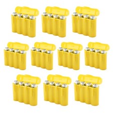 10 NON METALLIC GOLD AA AAA BATTERY STORAGE CASE HOLDER BOX USA SHIP
