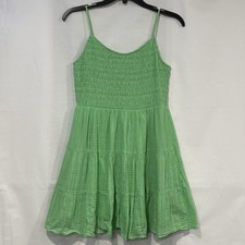 American Eagle Women's Smocked Tiered Mini Dress / Sundress - Green - Medium