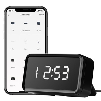 WiFi Smart IR Remote Controller with Type-C Port and Time Display, Universal ...