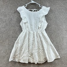 Shein Women's Dress Size 6 White Short Sleeve Ruffle Fit & Flare Tie
