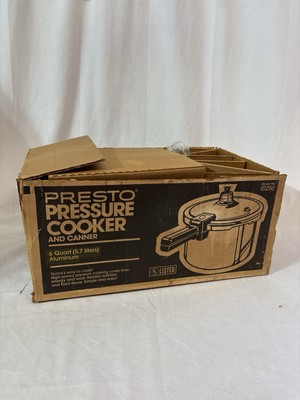 #ad Vintage Presto Aluminum 6 Qt Pressure Cooker. New Old Stock Box Rough $59.00