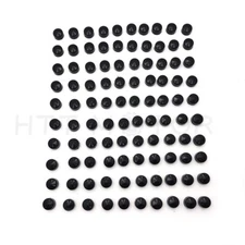 100 Piece Black 1/4" Allen Socket Bolt Cap Dress Kit Fits Harley Misc Hardware