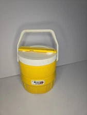 Vintage The Little Skotch Jug Hamilton Kansas Thermos Retro Yellow 7"x6"
