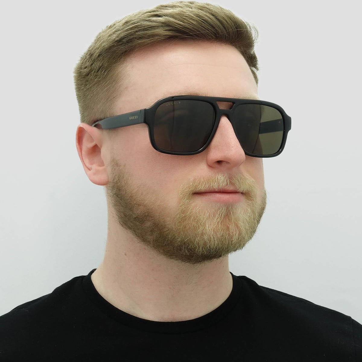 GUCCI POLARIZED SUNGLASSES 偏光サングラス Gucci Sunglasses GG1342S 002 Black Brown Polarized | eBay