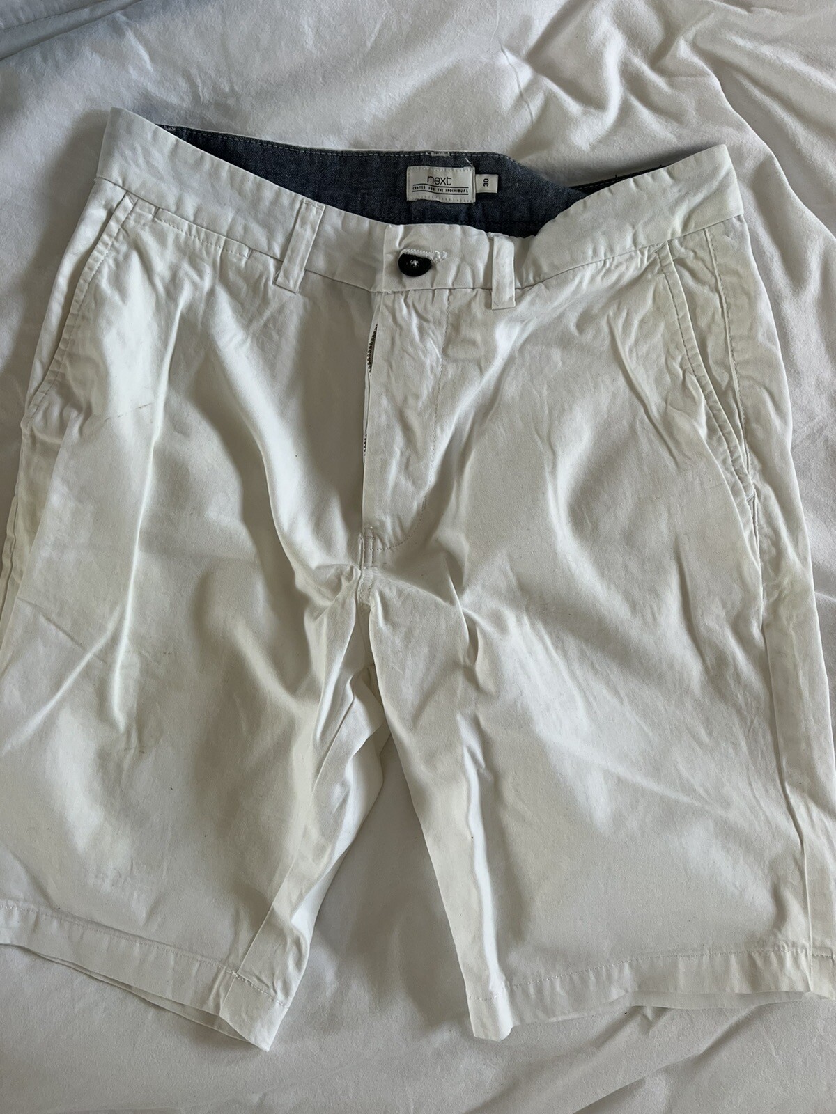 Next white chino shorts eBay