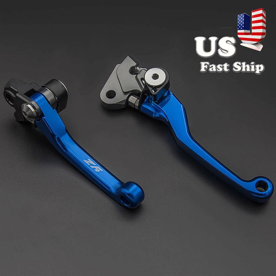 Empuñaduras con logotipo de palanca de freno de embrague pivotante todoterreno CNC para YZ250F 09-22 YZ250X 16-22 Foto 2 de 4