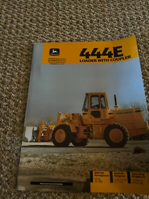 John Deere Earth 444E Wheel Loader with Coupler For 1991 Brochure DCPA17 